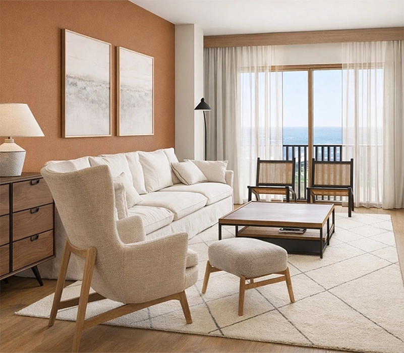 salon luminoso propuesta de interiorismo centrada en la luz